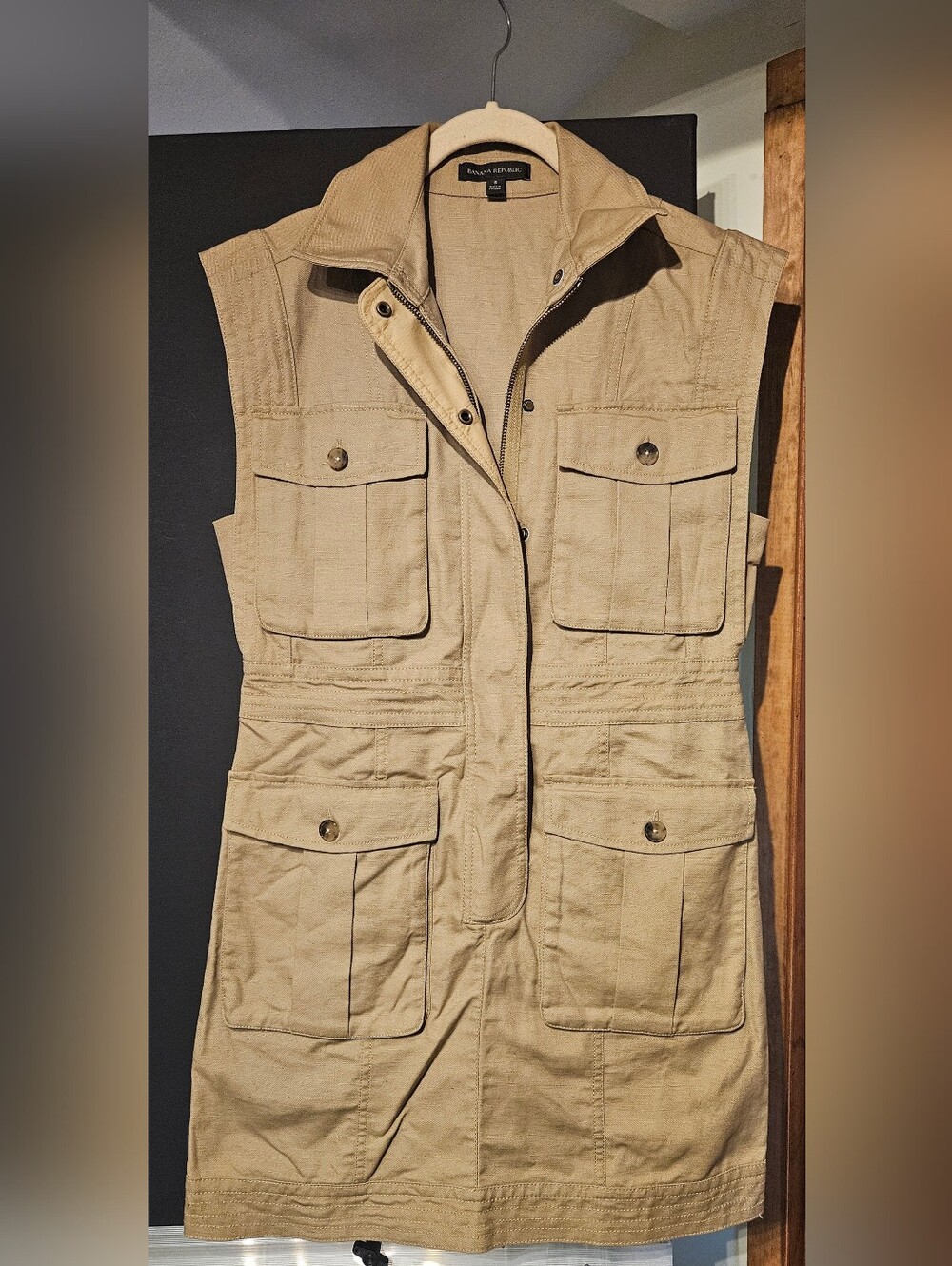 Banana Republic Khaki Utility Mini Dress